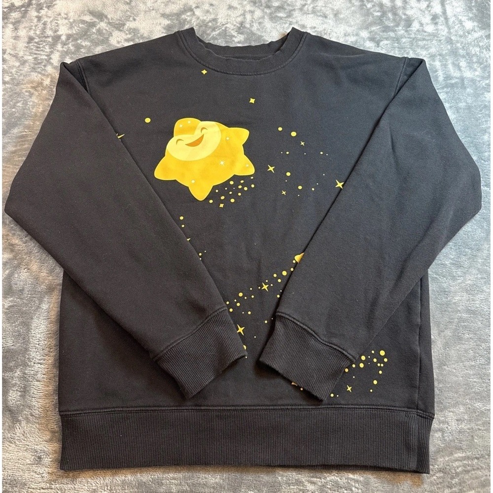 Disney Star Pullover Sweatshirt Shanghai Disney Resort Black Small Adult